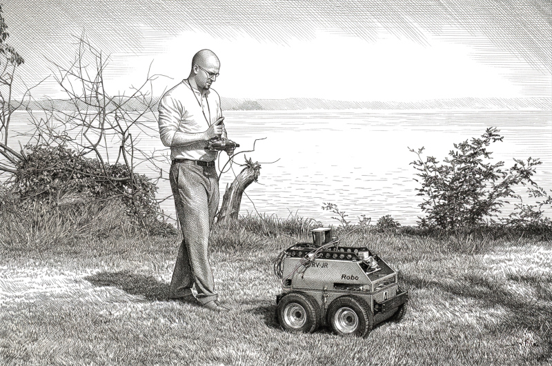 Army Research Robot and I. Aberdeen Proving Ground, circa 2009