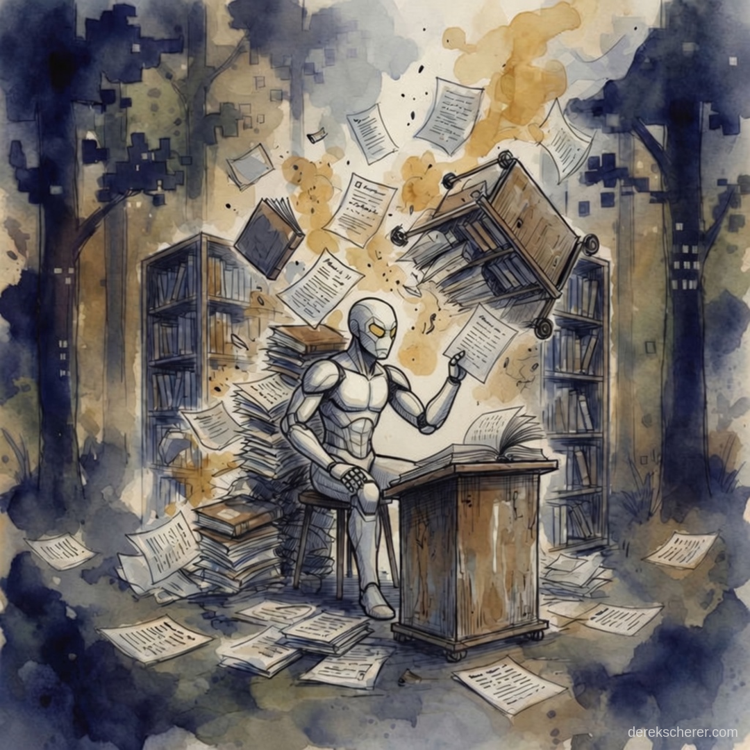 A conscientious scholar, dutifully sorting it all out.